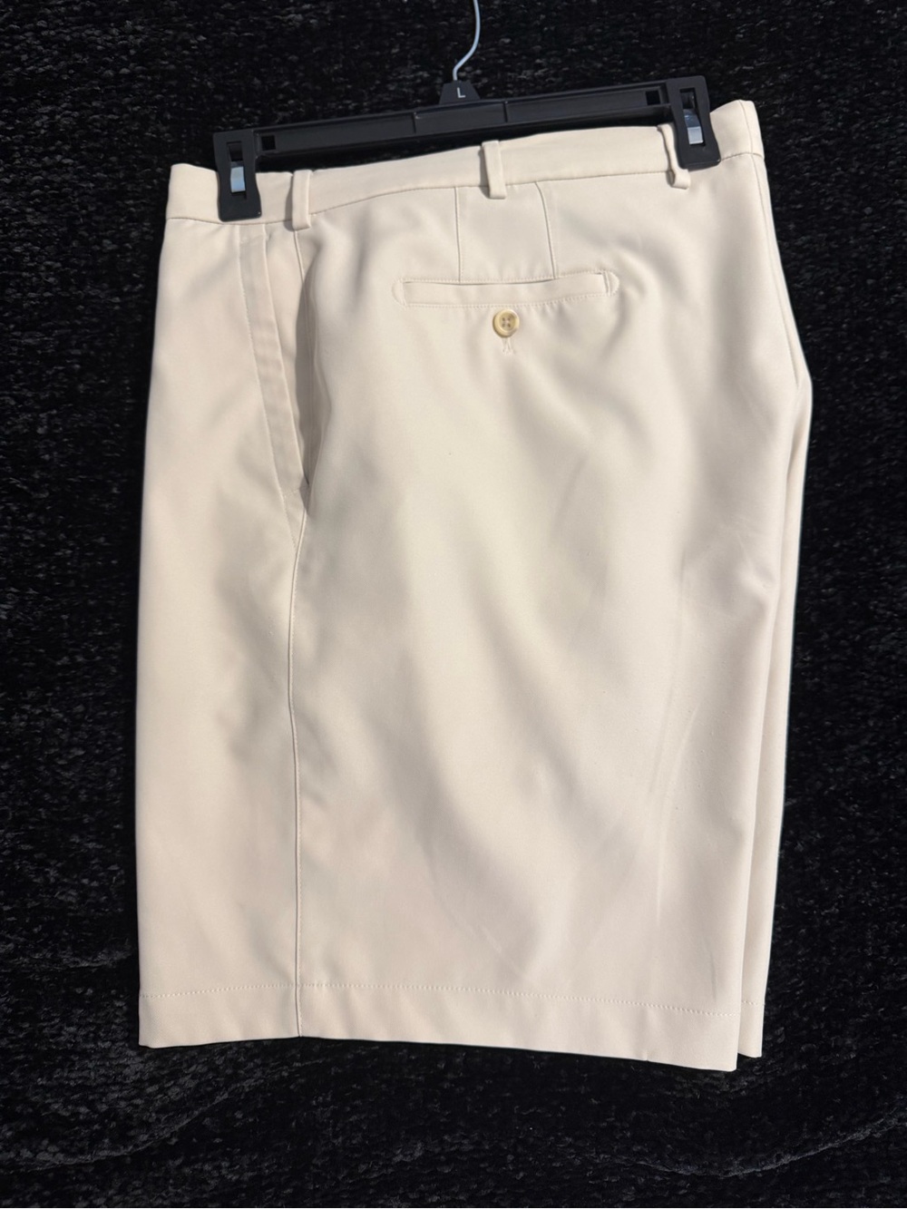Peter Millar Cream Flat-Front Dress Shorts